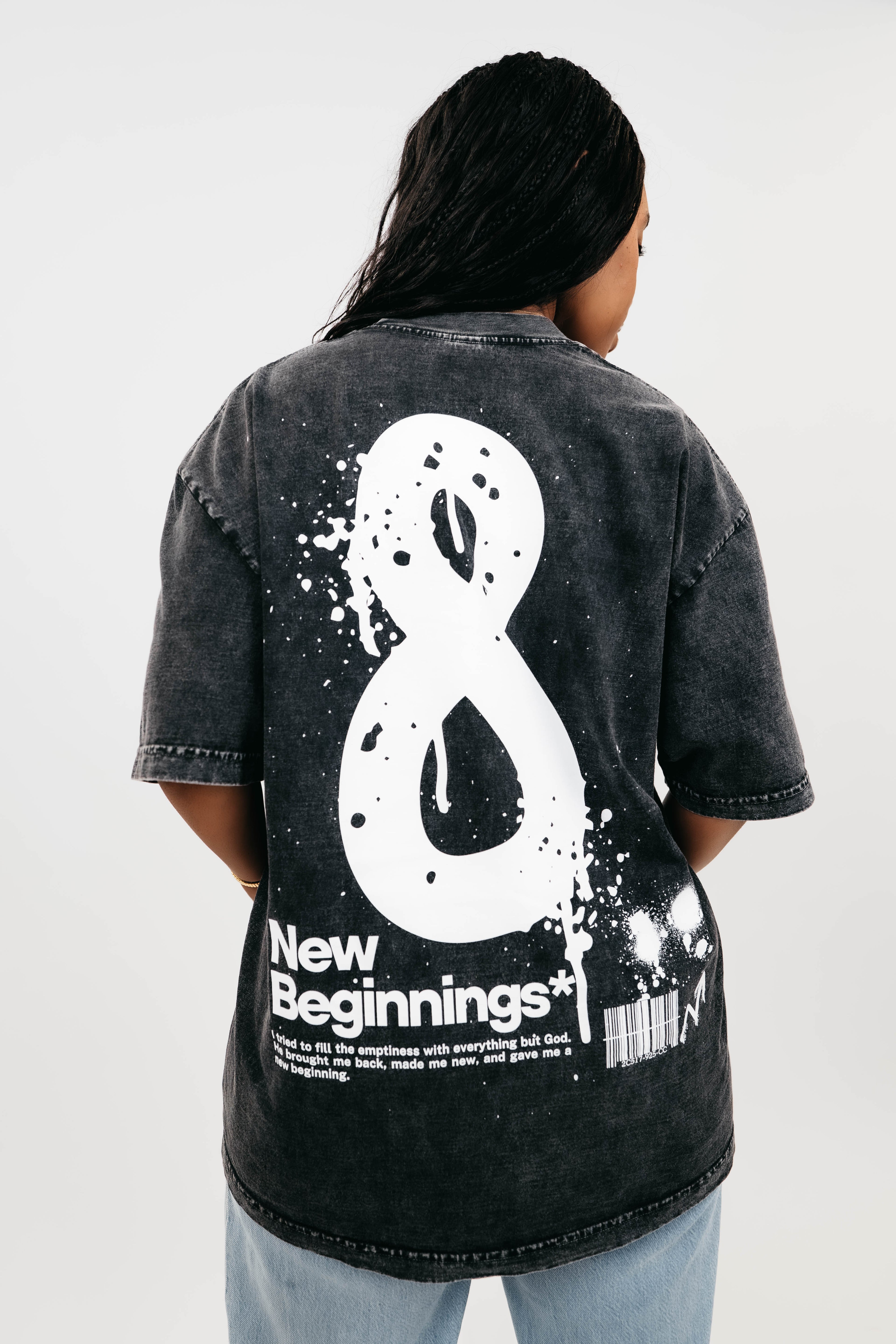 New Beginnings Tee (Black Mineral Wash)