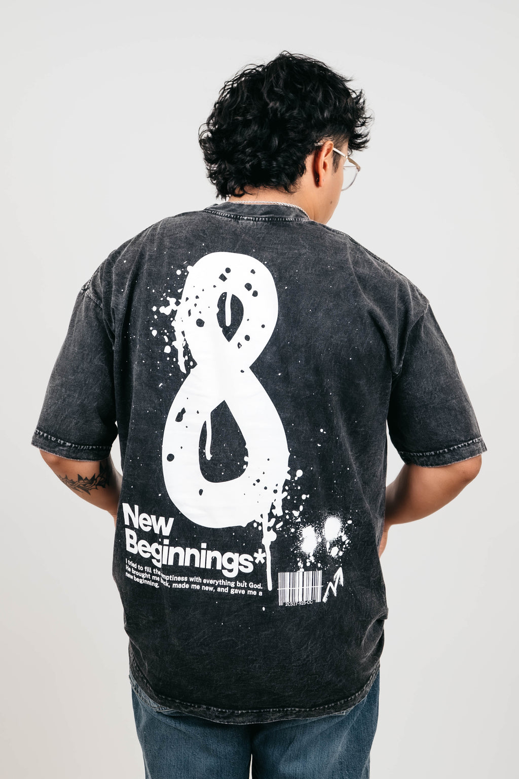 New Beginnings Tee (Black Mineral Wash)