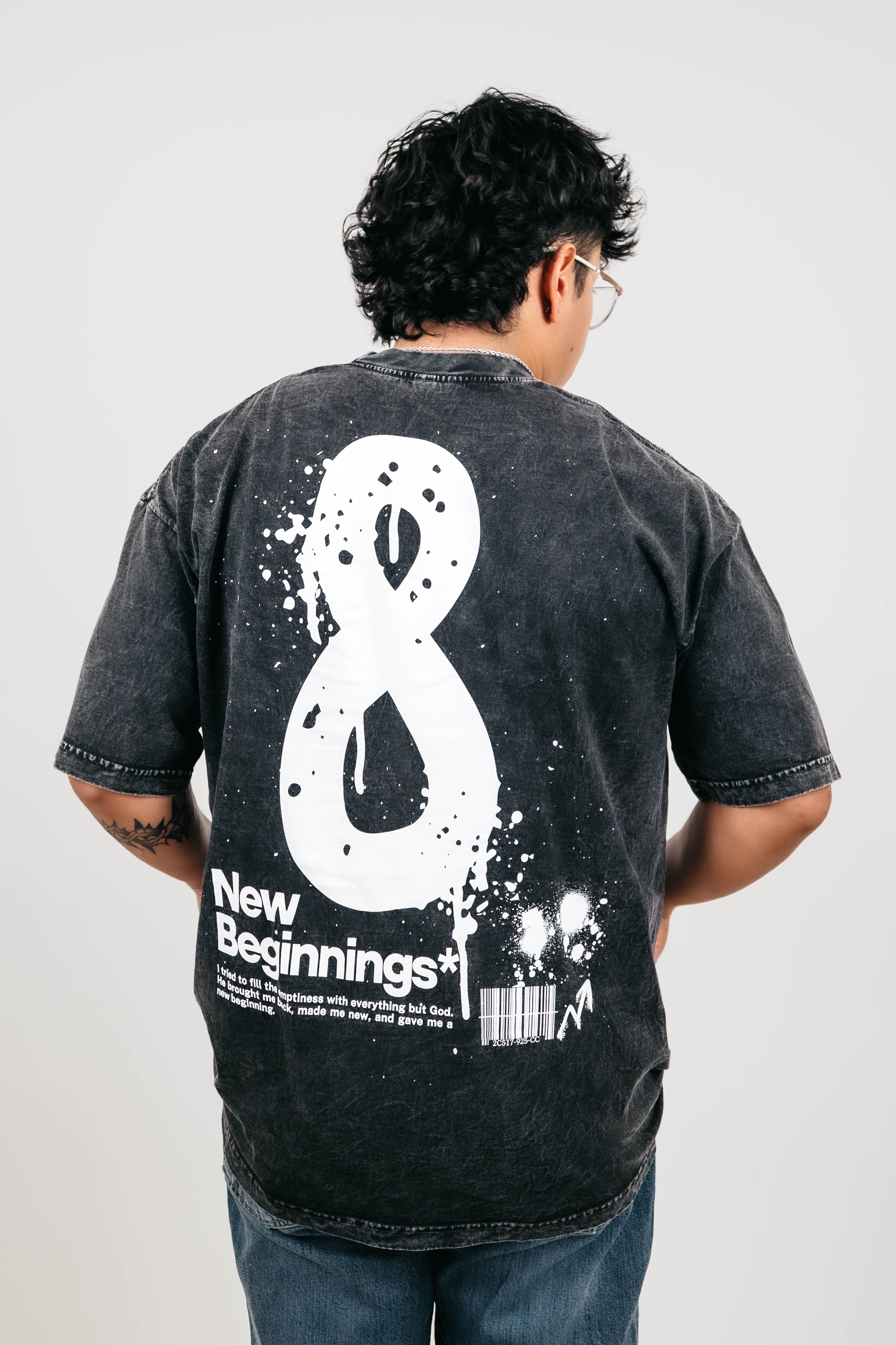 New Beginnings Tee (Black Mineral Wash)