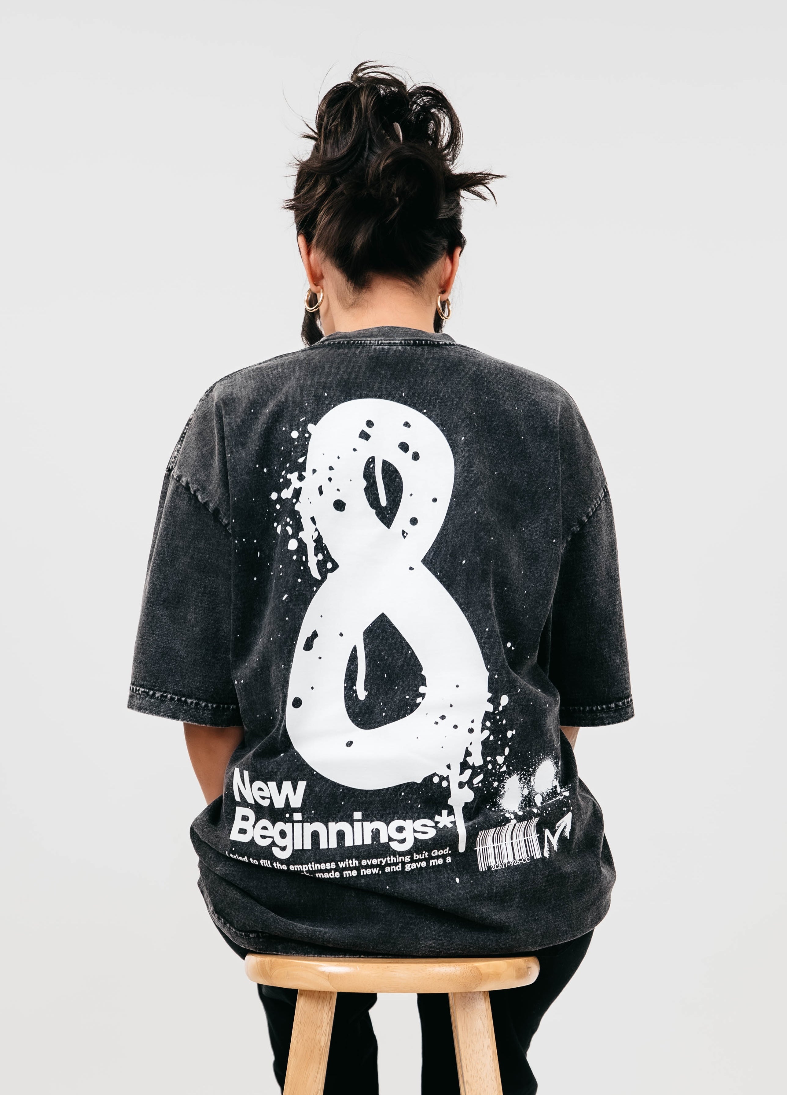 New Beginnings Tee (Black Mineral Wash)