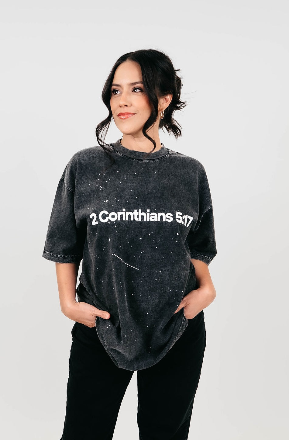 New Beginnings Tee (Black Mineral Wash)