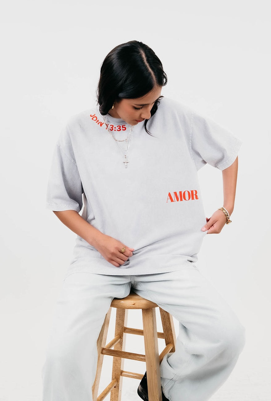 AMOR Tee (Ice Grey Mineral Wash)