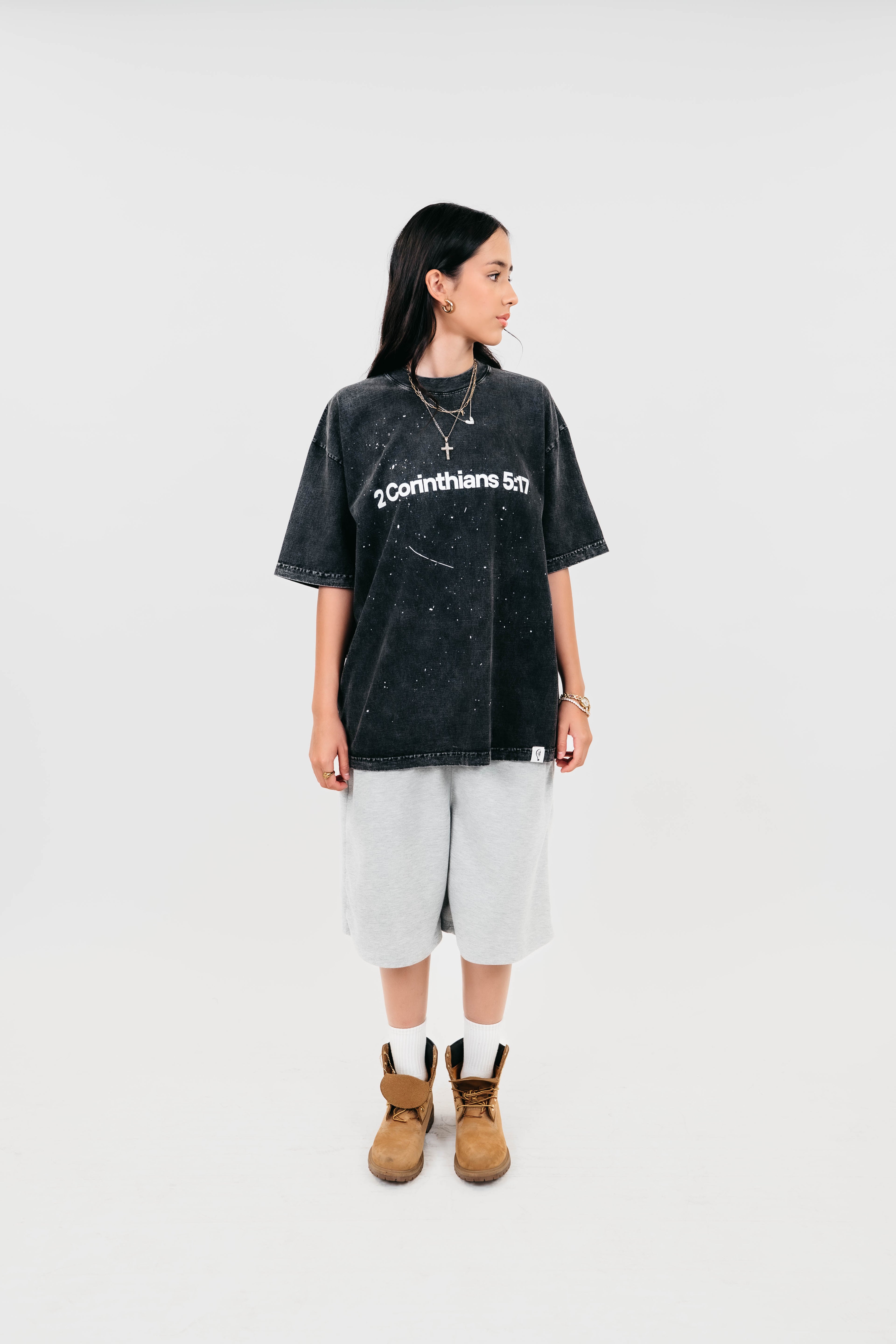 New Beginnings Tee (Black Mineral Wash)
