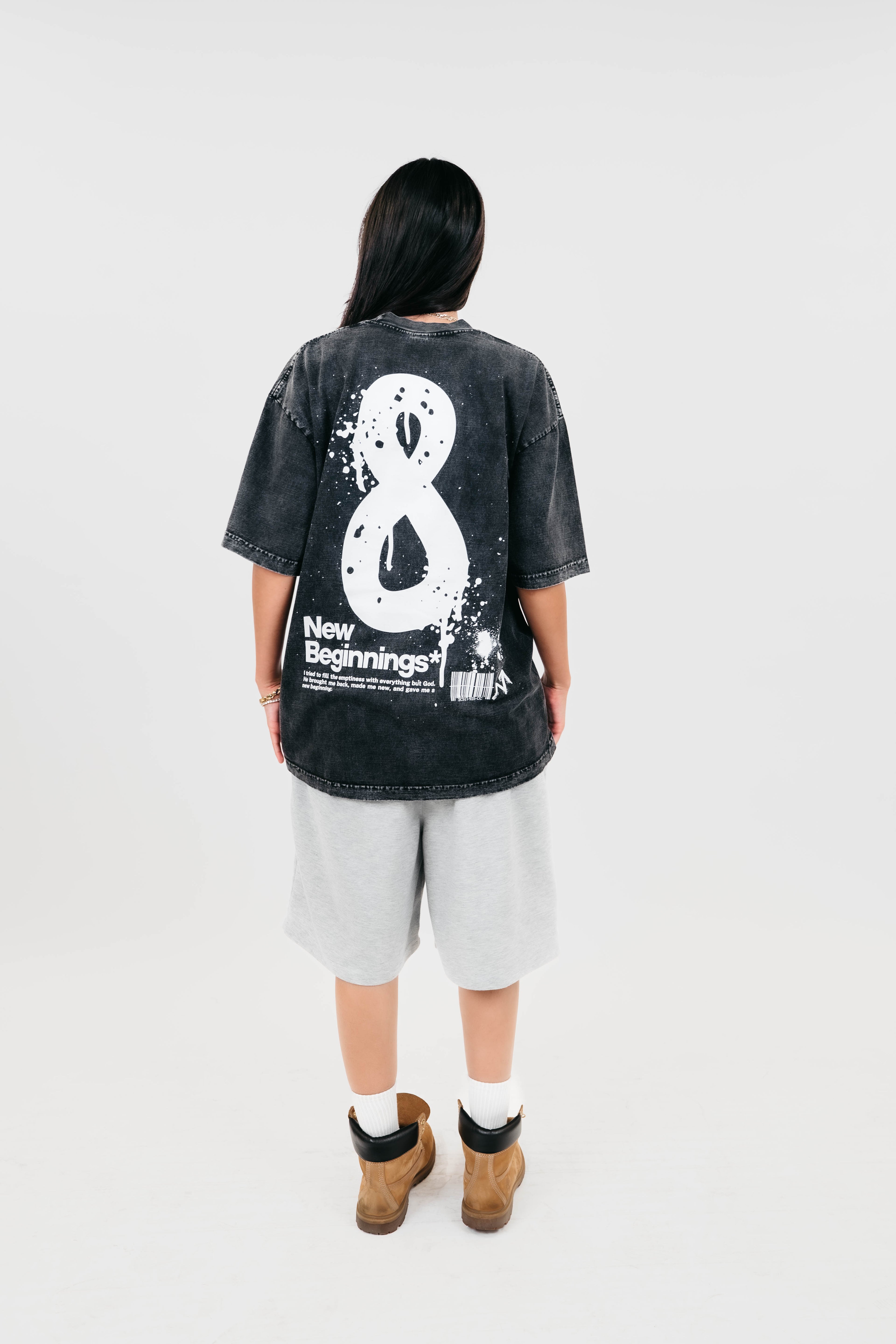 New Beginnings Tee (Black Mineral Wash)